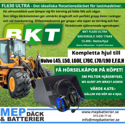 R26,5 600/55R26,5 165D/176A8 TL FL-630 ULTRA BKT Komplett 51124hjul Volvo 